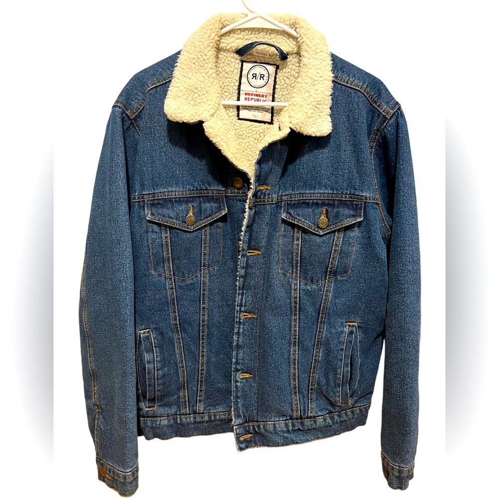 Refinery Republic Womens L Sherpa Lined Jean Jacket